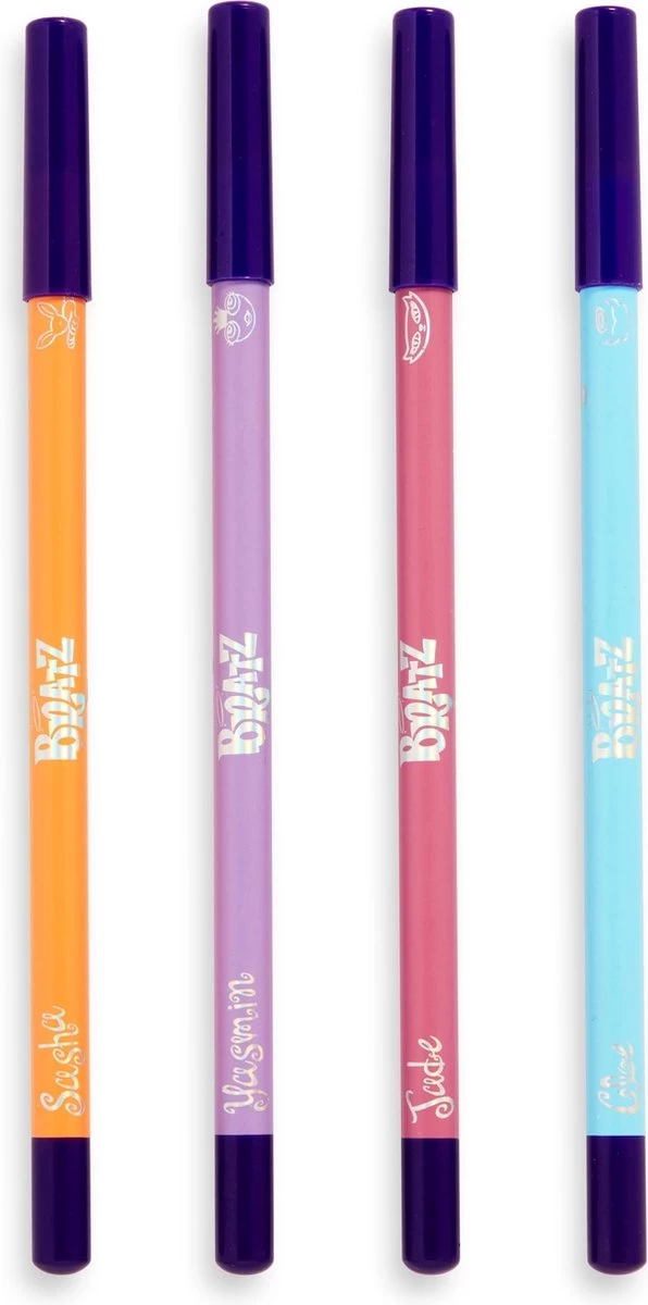 Makeup Revolution X Bratz Kohl Liner Set - Eyeliner/Oogpotlood Set - Pastel Lila, Roze, Oranje & Blauw 4 Makeup Revolution X Bratz Kohl Liner Set - Eyeliner/Oogpotlood Set - Pastel Lila, Roze, Oranje & Blauw - Afbeelding 2