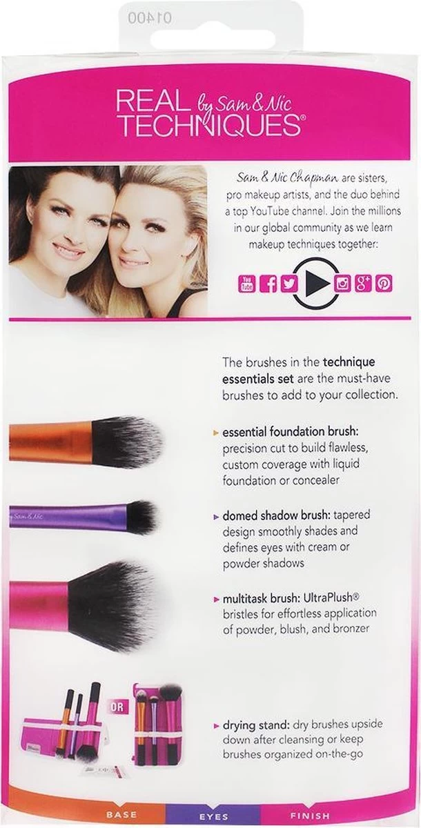 Real Techniques Essentials Set - 3 Delig - Make-up Kwastenset 5 Real Techniques Essentials Set - 3 Delig - Make-up Kwastenset - Afbeelding 3