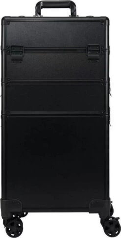 Beautycase / Beautykoffer / Trolley Voor Opbergen Van Uw Persoonlijke Verzorgingsproducten In 3 In 1 Van Aluminium - Bekleed Zwart Fluweel - 8wielen - Kapper - Tattoo - Nagel - Visagie - Make-up - Cosmetica - Schmink - Beauty Case / Beauty Koffer -Mooi Leven 611x1200 3