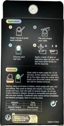 Merkloos Press On Nails - Nep Nagels - Blauw Roze - Almond - Manicure - Plak Nagels - Kunstnagels Nailart - Zelfklevend -Mooi Leven 614x1200 1