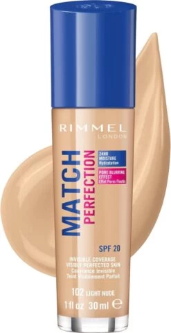 Rimmel London Match Perfection Foundation 102 Light Nude -Mooi Leven 616x1200
