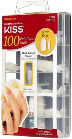 Kiss Nagel&lijm Active Oval 100 St
