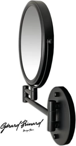 Make-up Wandspiegel Knikarm Mat Zwart - 10x Vergroting 20cmØ -Mooi Leven 630x1200 1