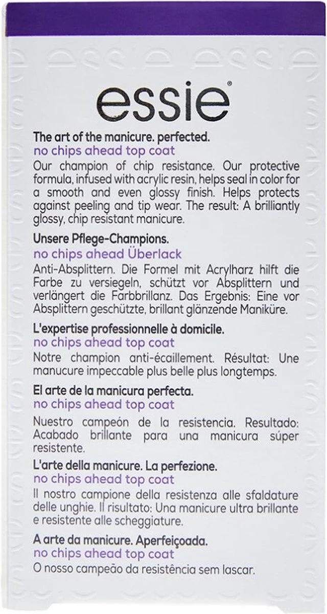 Essie No Chips Ahead Top Coat - Nagellak 4 Essie No Chips Ahead Top Coat - Nagellak - Afbeelding 2