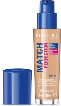 Rimmel London Match Perfection Foundation - 203 True Beige -Mooi Leven 698x1200