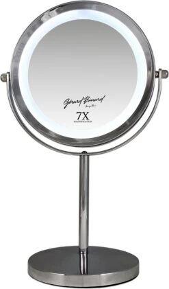 Metalen Verlichte Make-up LED Spiegel Dubbelzijdig 17,5CMØ 7x Vergroting -Mooi Leven 704x1200 6