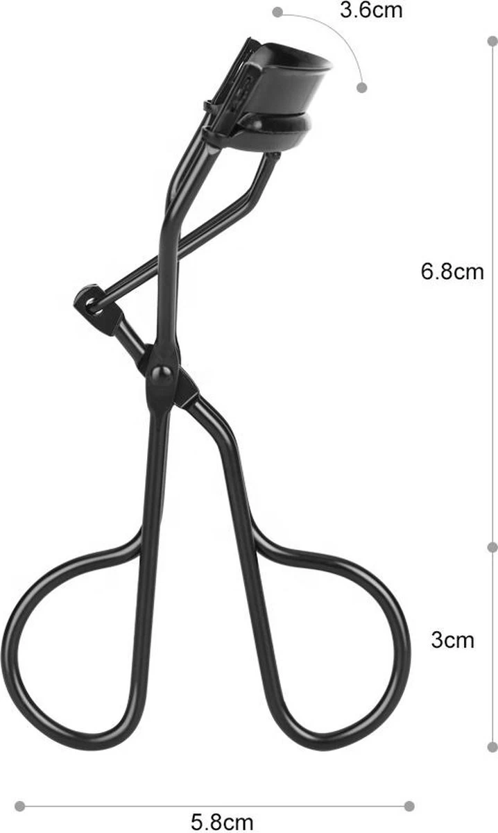 Merkloos Allsa - Wimperkruller Mat Zwart - Inclusief 4 Siliconen Pads - Wimperlifting - RVS 7 Merkloos Allsa - Wimperkruller Mat Zwart - Inclusief 4 Siliconen Pads - Wimperlifting - RVS - Afbeelding 5