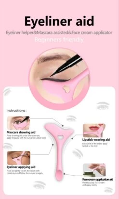 Eyeliner Tool - Wing - Winged Eyeliner - Eyeliner Aid - Applicator - Eyeliner Helper - Mascara Helper - Perfecte Eyeliner - Perfect - Eye Make-Up Tool -