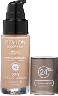 Revlon Colorstay Foundation With Pump - 220 Natural Beige (Oily Skin) 15 Revlon Colorstay Foundation With Pump - 220 Natural Beige (Oily Skin) -Mooi Leven 728x1200