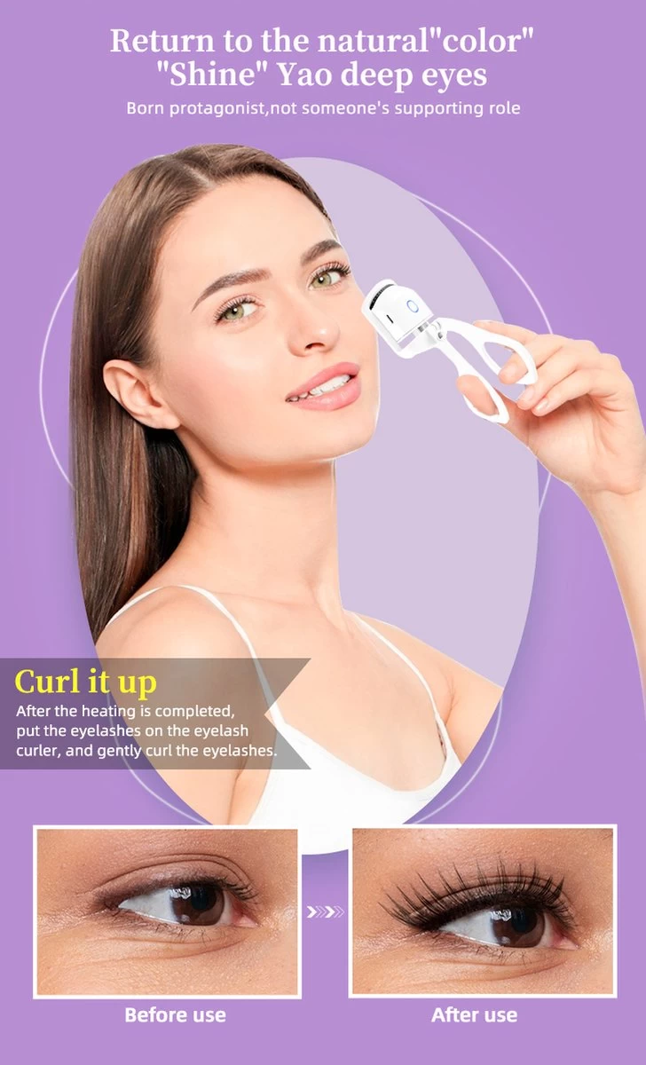 BeautyTech Elektrische Wimperkruller/Wimperkrultang - Wit - Oplaadbaar - Beauty - Verzorging - Make Up 7 BeautyTech Elektrische Wimperkruller/Wimperkrultang - Wit - Oplaadbaar - Beauty - Verzorging - Make Up - Afbeelding 5