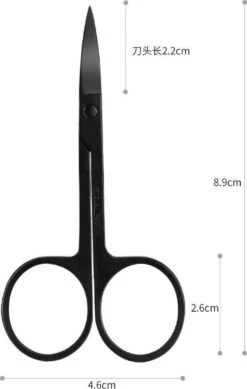 Medies - Professionele Schaar Voor Wenkbrauwen | Wenkbrauw Schaartje | Wenkbrauwschaar | Wenkbrauw Schaar | Gebogen Schaar| Schaar Voor Baard | Wenkbrauw Trimmer | Baardschaar - RVS - Zwart -Mooi Leven 762x1200 5