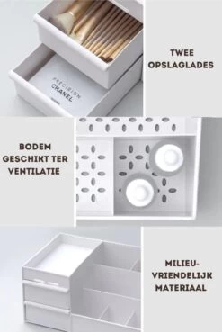 Make-up Organizer - Cosmetica Opbergdoos - Sieraden Bakje - Dames - Wit - Opmaken -Mooi Leven 804x1200 4
