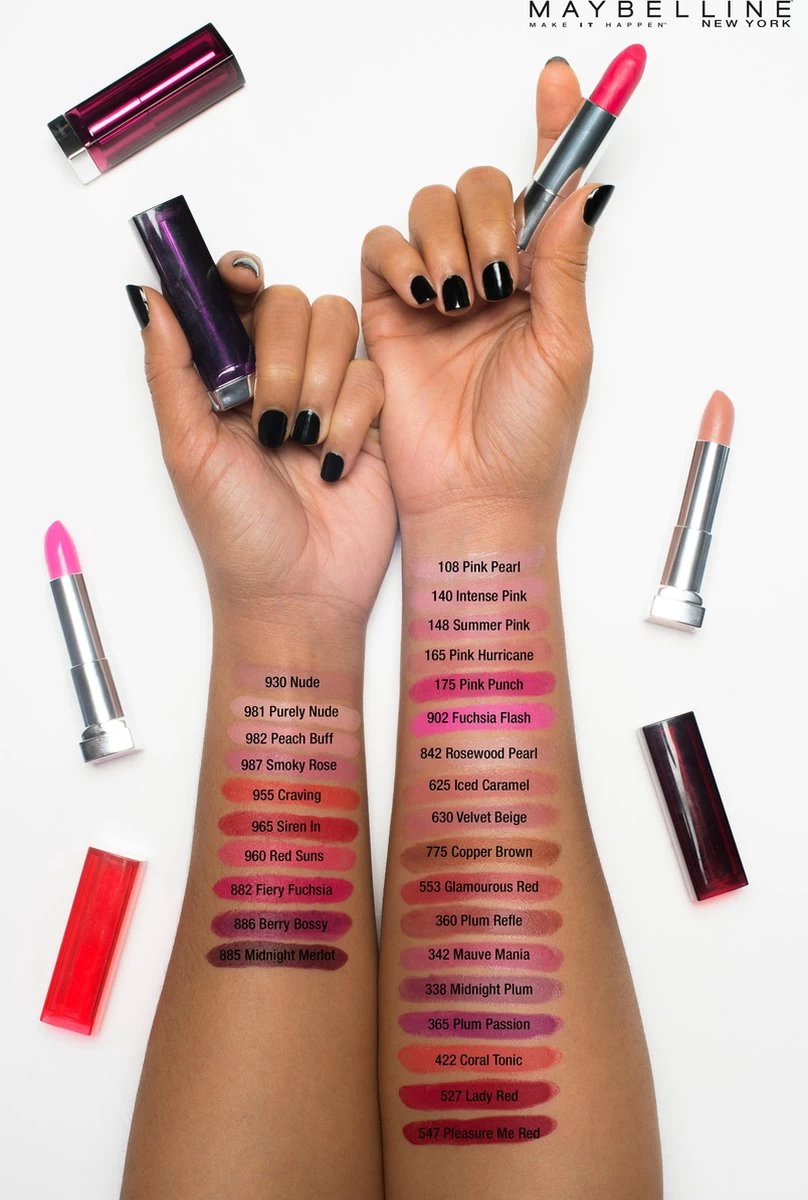 Maybelline Color Sensational - 338 Midnight Plum - Paars - Lippenstift 5 Maybelline Color Sensational - 338 Midnight Plum - Paars - Lippenstift - Afbeelding 3