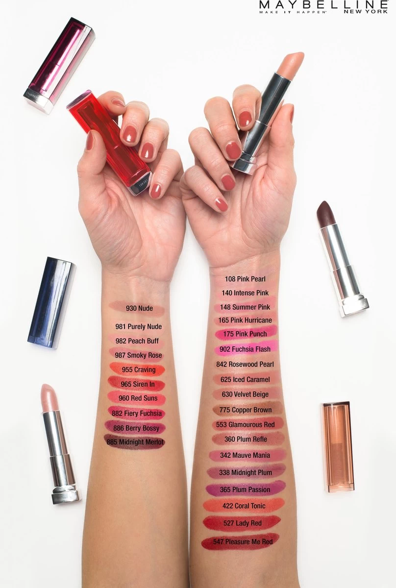 Maybelline Color Sensational - 338 Midnight Plum - Paars - Lippenstift 6 Maybelline Color Sensational - 338 Midnight Plum - Paars - Lippenstift - Afbeelding 4