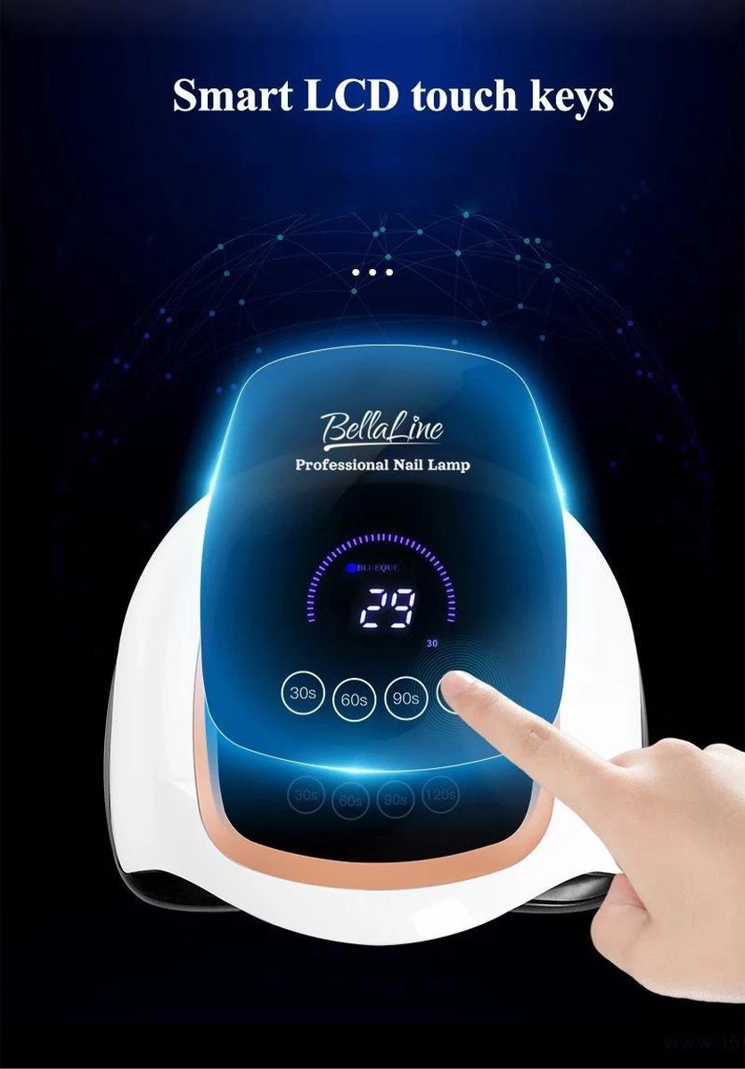 UV Nagel Lamp 168 Watt + 5 Gratis Vijlen - BellaLine - UV Led Nagellamp – Gel Nagel – Nagellak UV – Nageldroger – Salon – Sensor – Gellac - Acryl - Gelnagels – 42 Power Led – Professioneel – Krachtig – Manicure – Extra Lang Snoer - Pink - Pedicure 4 UV Nagel Lamp 168 Watt + 5 Gratis Vijlen - BellaLine - UV Led Nagellamp – Gel Nagel – Nagellak UV – Nageldroger – Salon – Sensor – Gellac - Acryl - Gelnagels – 42 Power Led – Professioneel – Krachtig – Manicure – Extra Lang Snoer - Pink - Pedicure - Afbeelding 2