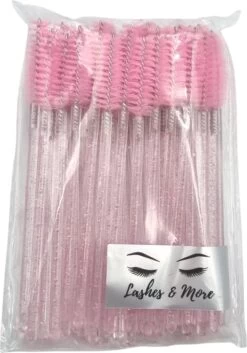 Wegwerp Wimper En Wenkbrauw Borsteltjes - Mascara Borsteltjes - 10 Stuks - Roze -Mooi Leven 840x1200 2
