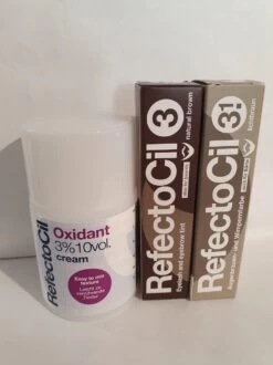 RefectoCil 2 Stuks Nr 3.1 Lichtbruin + Nr.3 Natuurbruin + 100ml Crème Oxidant
