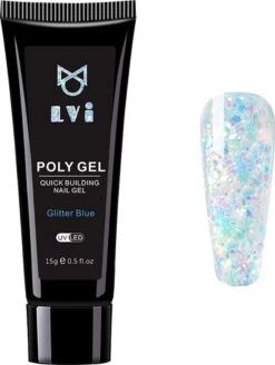Elvi Polygel Starterskit -Complete Set Inc. USB UV/Led Mini Lamp-6x15g Polygel Kleuren Blauw - Nagelverlenging Polyacryl UV Nagellak-Quick Extension Temperature Color Changing Gel Blue Green -Mooi Leven 905x1200 5