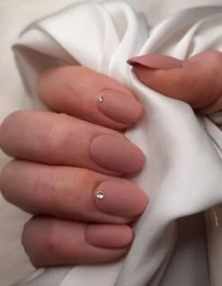 SD Press On Nails - B-Series - Plaknagels - Gelnagels - Handgemaakt - 20 Stuks - B40 - Nude Nagels - Matte Nagels - Nepnagels Met Lijm - Korter Rond - Accessoires - Nagelstudio - Gellak - Nageltips - Nagelset - Nail Art