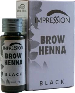 Impression Henna Wenkbrauwverf | Zwart | Black | Noir | Brow Henna | Goed Voor Meer Dan 20 Behandelingen